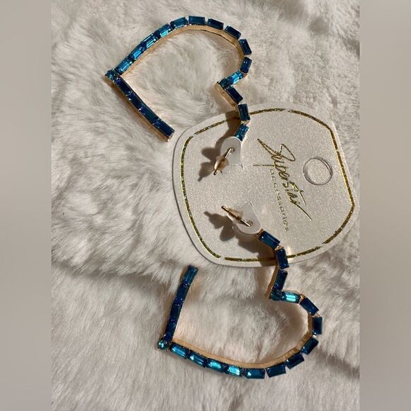 Earrings Women Blue Heart Bohemian
Hoop Cute Trendy Jewelry Earrings - Picture 4 of 14